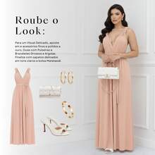 Women's Long Dress - Multiple Ways To Wear - Tie Detail - Infinity Style - Perfect For Parties, Graduations, Weddings, Christenings - Salmon - View 7