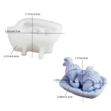 1个婴儿睡眠造型硅胶模具，耐用硅胶材质，适合DIY手工制作 - 白色 - 查看 2