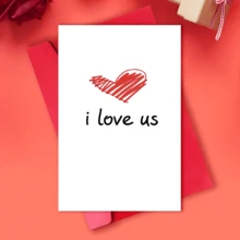 1 张情人节贺卡，“我爱我们”，情侣情人节贺卡，周年纪念贺卡，心形贺卡。 - 彩色 - 查看 3