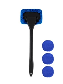 3pcs Upgraded High Density Reusable Microfiber Cleaning Pads With 180° Rotatable Head Car Windshield Cleaner Tool Kit, Suitable For Cars, Trucks, SUVs And RVs, Also Applicable For Kitchen, Bathroom, Furniture, Mirrors, Ceramics, Shower Enclosures, Effectively Removes Fog And Moisture - Multicolor - View 11