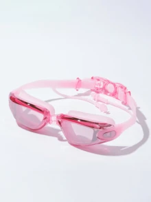 Anti-Fog, Waterproof, One-Piece Ear Plug Professional Racing Swimming Goggles - Multicolor - View 15