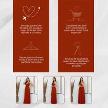 Women Dresses - Màu Cam cháy - Xem 8