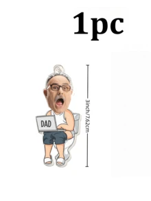 1/3/5pcs Custom Funny Dad Doing Dad Custom Face,Personalized Acrylic Photo And Name Keychain - Personalized Photo Keychains,Valentine's Day Gifts For Her, Him,Souvenirs,Exquisite Accessories Pendant, Gift For Friends, Family, Couples, Unique Souvenir Gifts, Suitable For Birthdays, Weddings, Parties, Anniversaries, Creative Decorative Accessories