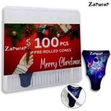 100pcs Christmas White Pre-Rolled Cones, Extra Large Ultra-Thin Slow Burning Rolling Papers, Includes Filler And Tamper, Great Holiday Gift For Family And Friends - White - View 7