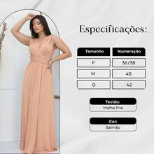 Women's Long Dress - Multiple Ways To Wear - Tie Detail - Infinity Style - Perfect For Parties, Graduations, Weddings, Christenings - Salmon - View 3