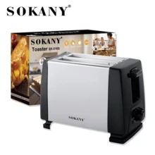 SOKANY 016S 家用烤面包机，全自动双片烤面包机，大功率，6档加热，温度可调，烘烤速度快，不锈钢材质，性能可靠，适用于家庭烤面包、早餐制作、吐司制作。