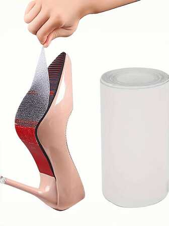 1pc High Heel Anti-Slip Pad, Noise Reducing Trimable Shoe Bottom Protector Sticker, Wear Resistant Self-Adhesive Anti-Slip Pad, Extended Anti-Slip Sticker