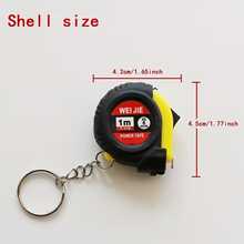3ft Retractable Tape Measure Keychain, Dual Scale Measuring Tape With Stable Sliding Lock - Steel Tape Measure With Keyring, Small House Shaped, Rubber Encased, Durable Anti-Drop, Ideal For Party Favors, Candy Bag Fillers And Prizes, Scale, Button, Wood, Ramadan Decoration - Yellow - View 2