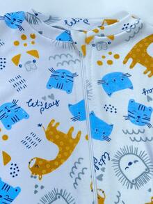 Kit 3 100% Cotton Suedine Jumpsuits In Neutral Colors For Boys And Girls - 彩色 - 查看 2