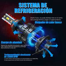 Kit 2 Bombillas LED Faros Delanteros 2 Chips Diodos H7 H    8/H9/H11 HB3/9005 HB4/9006 | Luz Blanca 24000LM 6000k | Autos SUV Camioneta Motocicletas Universal Impermeable Fácil Instalacion Super Brillante Alta Potencia Vmingo Mexico - K40 H7 - Ver 3