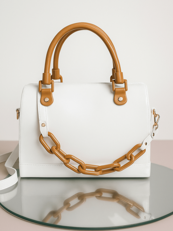 Bolsa Feminina Transversal Corrente Emborrachada Promoção Estilo Moderno e Vibrante