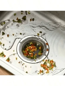 Premium Stainless Steel Kitchen Sink Strainer - Durable Mesh Drain Basket For Efficient Waste Disposal, Easy Clean & Anti-Corrosion - Perfect For Home & Commercial Use - Silver - View 4