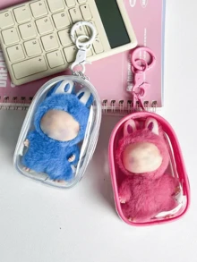 1個 11.5cm/4.53in 透明展示袋，適用於 4.0，單個透明展示袋，適用於 ，方形盲盒吊掛袋，具備防水防塵多功能特性，完美適合存放娃娃和小配件，方便攜帶娃娃，生日、聖誕節和派對禮物的理想選擇 - 彩色 - 查看 6