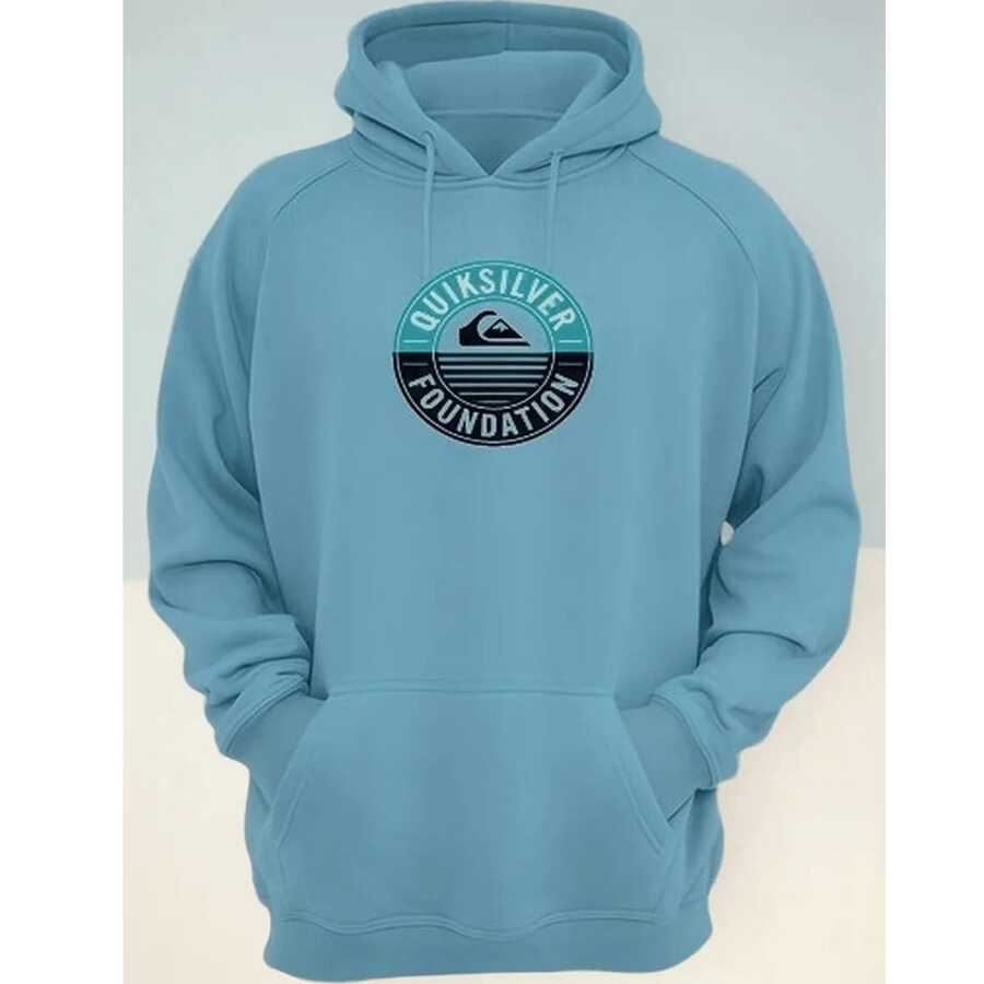 Quiksilver Sweatshirt - New Arrival - Ready To Ship - Immediate Shipping - 霧霾藍 - 查看 1