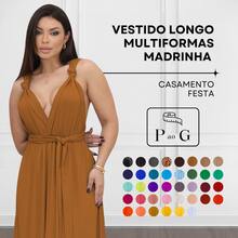 Women's Long Dress Various Ways To Use Multipurpose Infinity Tie Party Graduation Elegant - Camel - View 2
