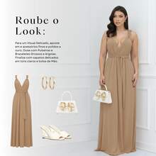 Women's Long Dress - Multiple Ways To Wear - Tie Detail - Infinity Style - Perfect For Parties, Graduations, Weddings, Christenings - 沙 - 查看 7