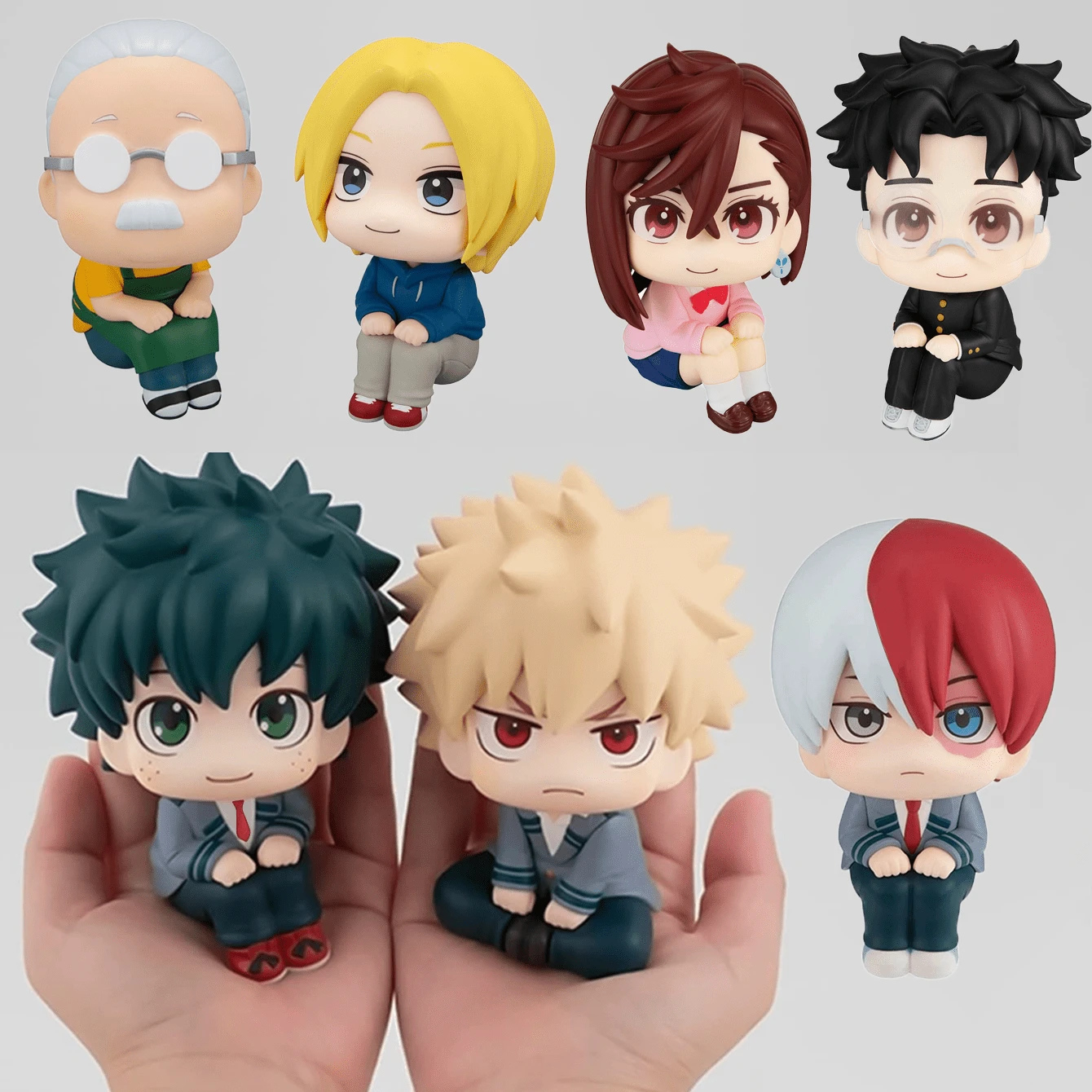 My Hero Deku, Bakugou, Izuku, Todoroki, Momo Sakamoto Big Head Sitting Series Action Anime Model Statue, Desktop Decor, PC Case Ornament, Home Decor, Small Gift, Halloween, Christmas Gift