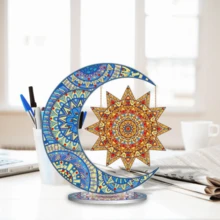 Diamond Painting DIY Blue Moon Small Star Pattern Double-Sided Diamond Decorative Plaque,Desktop Decorative Ornaments,Home Decoration, Festival Parties, Birthday Gifts, Festival Presents,Christmas ,Christmas Decorations,Christmas 2026 Tendencias