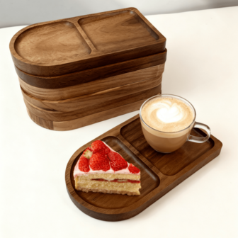 1/2/3pcs Wooden Tray - Plate, Wooden Serving Platter, Dish, Wooden Tray, Oval Wooden Dining Platter And Tray, Made Of Natural Wood, Ideal For Food, Cheese, Desserts, Coffee, Fruits And Centerpiece Decoration, Great For Restaurant Decor, Kitchen Utensils, Room Decor, Valentine's Day, Eid Al-Fitr Gifts, Serving Platter