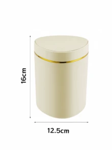 New Desktop Trash Can, Compact & Lightweight, Thick PP Material, Easy Flip-Top Waste Bin For Home Use - Multicolor - View 8