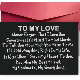 Valentine's Day Card I Love You Postcard For Expressing Love, Wallet Card & Gift For Birthday, Valentine's Day