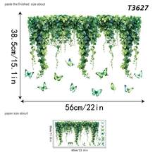 1片春绿树叶窗户静电贴膜玻璃墙贴浴室家居贴纸客厅卧室儿童房墙贴门墙贴电视沙发背景墙装饰 - 彩色 - 查看 10
