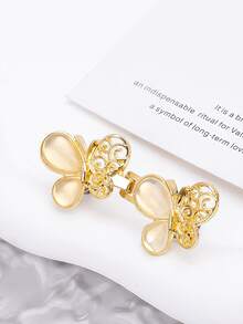 4 buc cleme decorative reglabile pentru talie, din metal, cu fluture auriu/stras, pentru femei, potrivite pentru pantaloni/fuste, uz zilnic casual, cadou excelent pentru prietene