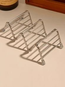 1个极简金属皂碟沥水架，创意波浪形设计浴室皂架收纳架 - 彩色 - 查看 13