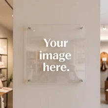 1件定制时尚亚克力商业标牌，个性化地址牌，办公室创意展示牌，店面招牌，可印制您的Logo，亚克力材质