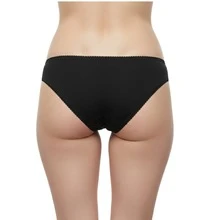 Kit 5 Calcinhas Tanga Microfibra Adulto Feminina - Preto - Visão 4