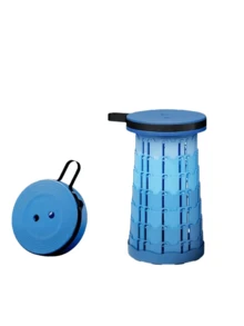 Upgraded Folding Stool, Lightweight Yet More Durable, Foldable And Portable. 8-Level Height Adjustable, Suitable For Outdoor Fishing, Camping And BBQ. Gradient Black/Blue/Purple/Orange Color, Fashionable And Stylish, Max Load 100kg. - Multicolor - View 11