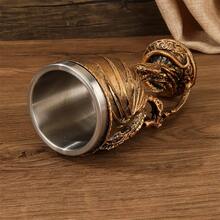 3D Dragon Sword Stem Wine Glass, Stainless Steel Inner Cup Creative Decorative Gift - Multicolor - View 4