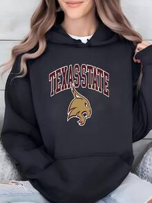 Womens  Shirt, Texas State Shirt, Texas Lover Gift, Texas University, Tx Football Tee, College Gift, Texas Fan Tee, Graduation Shirt Hoodie - 黑色 - 查看 2