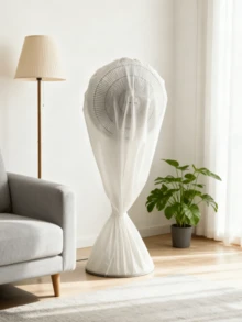 1 Stück Elektrischer Ventilator Staubschutz - Anti-Quetsch Mesh Schutzabdeckung, wiederverwendbare Aufbewahrungstasche für Haushaltsgeräte für Zuhause/Büro/Wohnheim/Reisen, Herbst-Winter Staubschutz Aufbewahrungslösung