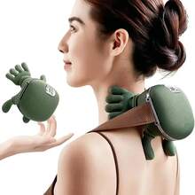 USB Charging Neck And Shoulder Heating Massager, Electric Massager, 6D Hand Simulated Shoulder, Neck, And Back Massager, Neck Trapezius Muscle Massager, Deep Kneading And Massage Of The Neck, Shoulders, Back, And Arms. The Perfect Gift For Elderly Men And Women - 綠色 - 查看 2