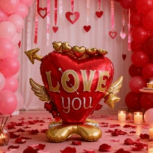 1个/套 大型铝箔丘比特之箭气球，美丽的爱情，情人节，婚礼装饰金属气球