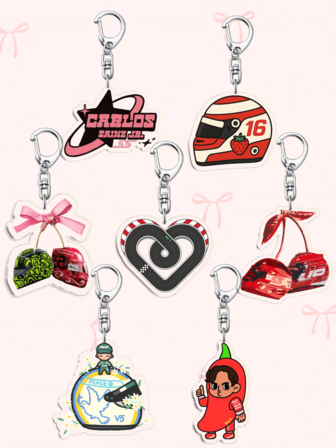 1 PIEZA Llavero de acrílico con diseño de carreras de motor, accesorio de llavero, colgante de bolso, llavero del piloto Lando - Diseños de dibujos animados de F1, perfecto para quedarse, fans de las carreras, colgante de bolso, accesorio de teléfono, vuelta al colegio, recuerdo de concierto. Ideal para novios, novias, regalos de amigo invisible, decoración navideña y talla grande.