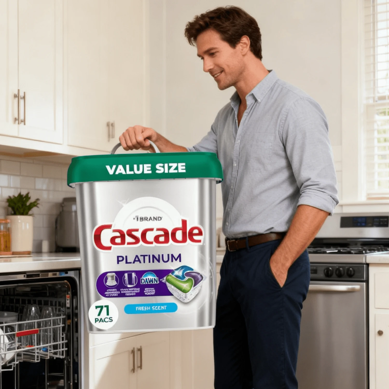Cascade Platinum Dishwashing Tablets, Dishwashing Liquid, Dish Soap ...
