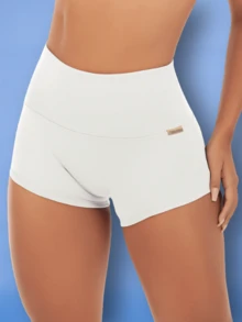 Tarelles Women's Plain Midi Shaping Shorts - Putih - View 7