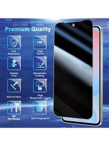XINHONGYU 3片装隐私屏幕保护膜，兼容三星Galaxy A56，磨砂陶瓷隐私膜，柔性TPU材质，非玻璃材质隐私陶瓷保护膜，适用于Galaxy A17 A16 A15 A14 A13 A12 A26 A25 A24 A23 A22 A36 A35 A34 A33 A32 A56 A55 A54 A53 A52 A07 A06 A05 A05S A04 A03系列[不支持指纹解锁]，易于安装，兼容手机壳，屏幕保护必备，适用于日常防护、办公、手机屏幕保护，手机配件，防窥防水防震防摔防刮。 - 3件 - 查看 6