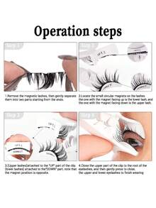 FindLove 2对装磁性假睫毛套装，自然浓密精致，带佩戴夹，单根假睫毛，高品质可重复使用，专业磁性假睫毛套装 - 尖尾漫畫款 - 查看 9