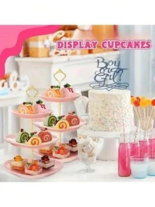 3-Tier Heart Shaped Cake Stand For Creative Wedding, Birthday Party, Candy, Dessert, Afternoon, High Tea ,Valentines Wedding, Birthday,Easter,Party Favors, Parties, Valentine'S Day, Black Valentine DAY, Valentines Wedding - Multicolor - View 6