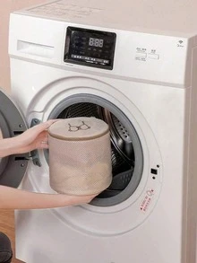 1pc Beige Lingerie Laundry Bags, Bra Laundry Bags With Zips, Honeycomb Mesh Material, Effective Filter Impurities, Supporting Frame Effectively Prevents Deformation During Laundry, Suitable For Cleaning Bras, Underwear, Light Scarfs, Stockings - Nhiều màu - Xem 2