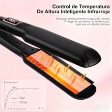 2 en 1 Alisador Rizador Ondulador | Blanco | Cerámica Turmalina | Iones Negativos | Calentamiento Rápido 10s | 26 Temperaturas | LCD | Apagado Automático 60min | Cable 360° | Voltaje Dual | Cabello Rizado/Ondulado/Voluminoso/Pleno/Liso/Estilizado/Contra Frizz | México - Tipo de Enchufe A USA (110-127V) - Ver 3
