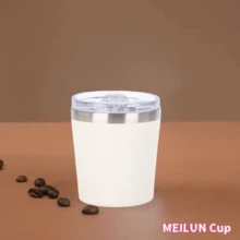 1pc 8oz Insulated Water Bottle, Leak-Proof, With Lid, For Hot & Cold Beverages, Portable Tray Cup, Double-Wall Stainless Steel Vacuum Insulated - Multicolor - View 9