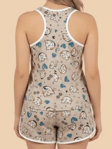 FEMINNITA Baby Doll Isabel Swimming Tank Top - Beige - View 4