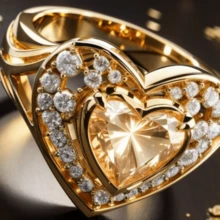 خاتم خطوبة مجموعة للمرأة مع خاتم خطوبة مرصع بزركونيا مكعبة بشكل قلب، مجوهرات زفاف من النحاس المطلي، هدية سنوية مثالية لها