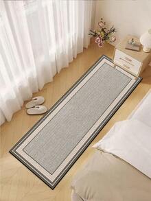 1pc High-End Geometric Patterned Silicone Kitchen Mat, Anti-Fatigue Cushioned Non-Slip Kitchen Rug With Quick Drying & Water Absorption Properties, Suitable For Kitchen, Bathroom, Hallway, Laundry Room Etc.