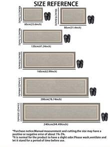 1pc High-End Geometric Patterned Silicone Kitchen Mat, Anti-Fatigue Cushioned Non-Slip Kitchen Rug With Quick Drying & Water Absorption Properties, Suitable For Kitchen, Bathroom, Hallway, Laundry Room Etc.