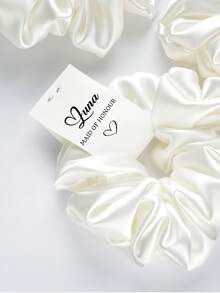 1/2/3pcs Customized Name Silk Hair Scrunchies, Personalized Hair Scrunchies, Bride Customized Hair Scrunchies, Bridesmaid Customized Hair Scrunchies, Personalized Hair Ties, Bridesmaid Gift Customized Hair Ties - Silk Scrunchies - View 12